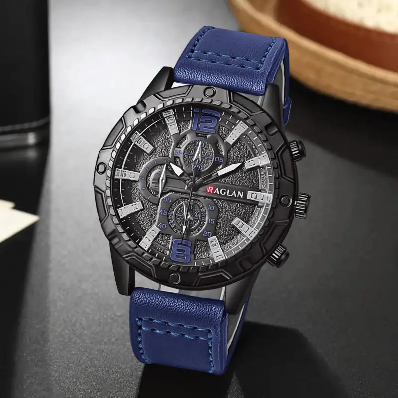 watches uk, Top Brand Watch For Men Fashion Watches Leather Strap blue
