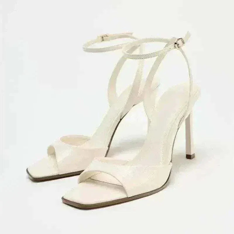 Elegant Ankle Strap High Heels Ladies Square Toe Fashion