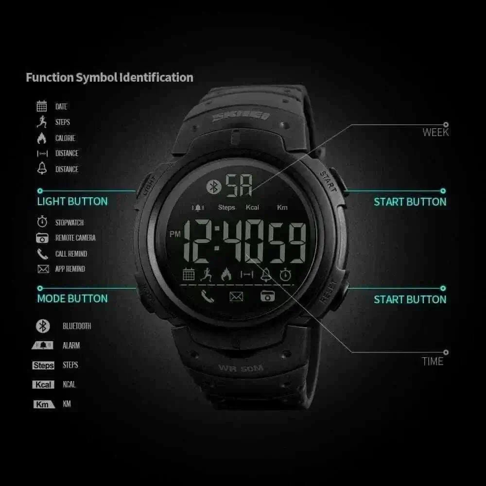 BLUETOOTH SMART WATCH WITH REMOTE CAMERA.
