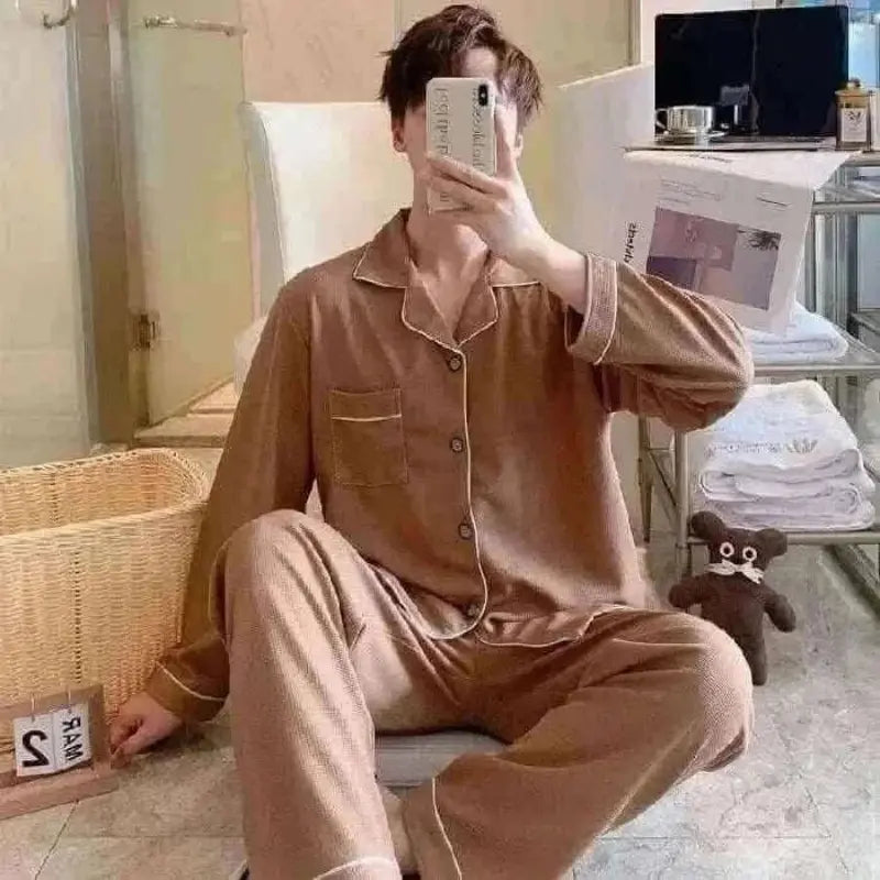 Cotton Comfy Brown Pajama Set