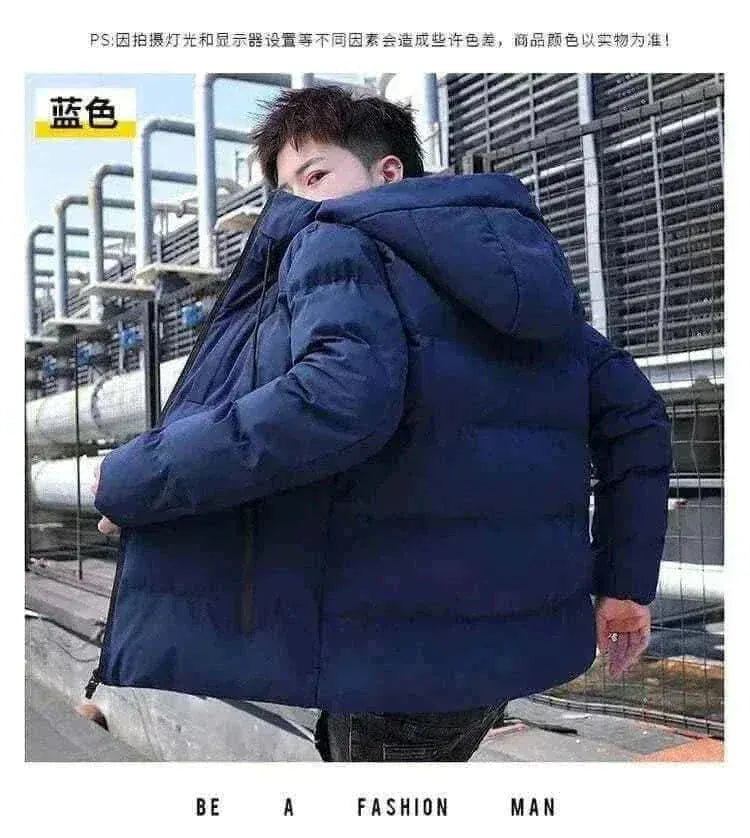 mens winter jackets uk, Warm New Casual Fashion Windproof Parka men Jacket