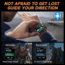 LuxuNew For Xiaomi Military Smart Watch Men Outdoor Sports Flashlight Fitness Watches Health Monitor 1.96" BT Call Smartwatch.
