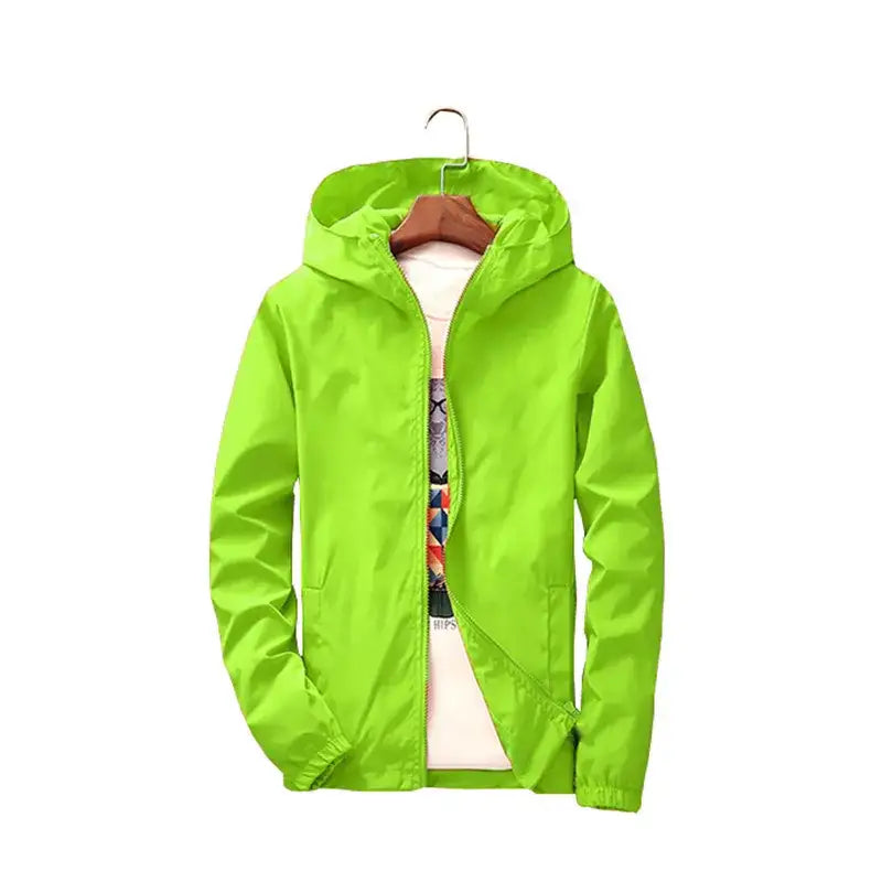 2026 New Fluorescent Green Jacket Outerwear Spring Autumn 