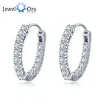 925 Sterling Silver Hoop Earrings for Women Sparkling Cubic Zirconia