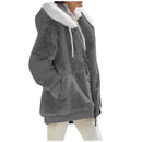 Autumn Winter Fashion Women's Dark Gray Coat New Casual Hooded 