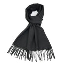 Cashmere solid Black color scarf for men