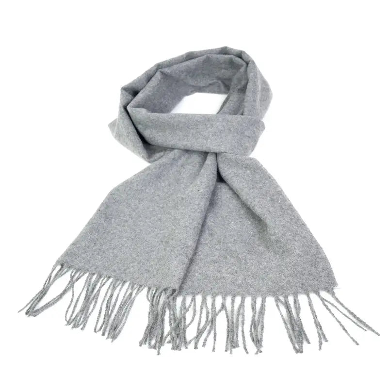 Cashmere solid Gray color scarf for men