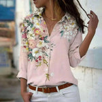 Women Model in Elegant Loose Pink Casual Shirt