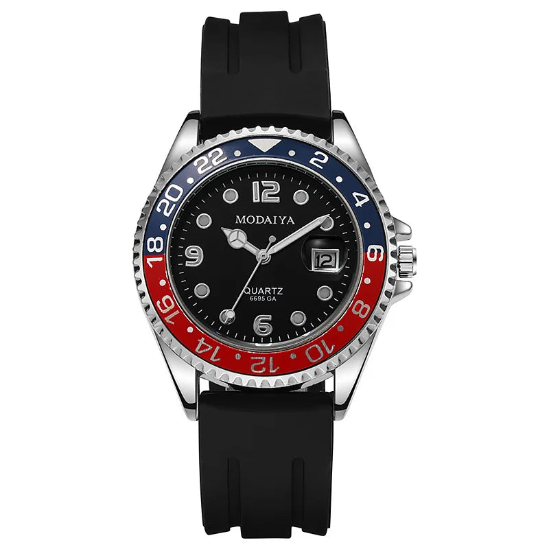 Fashion Men's Watches Date High-end Luxury Colour F Front View