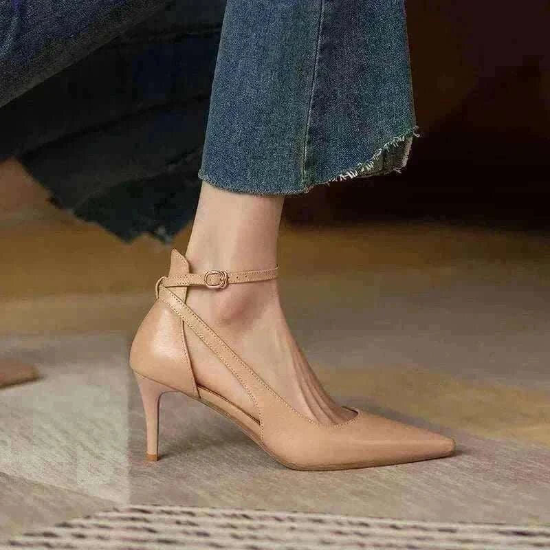 high heels uk - Heels Women LEDP 2025 Spring Solid Colors Pointed