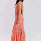 dress online uk, Women Wearing Mozision Floral Lace Sexy Maxi Dress Side View