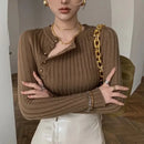 Knitted Sweaters For Women High Quality Olive Green