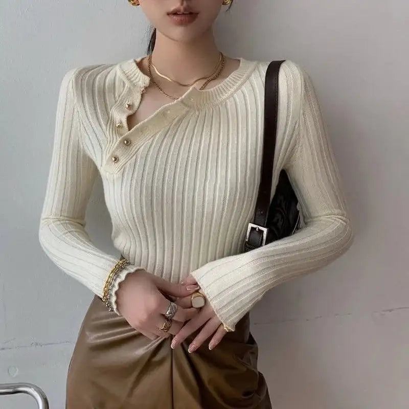 Knitted Sweaters For Women High Quality White