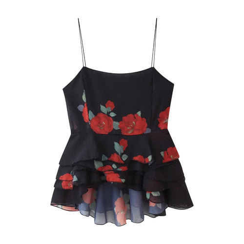 Ladies Skirts uk  | Women's Summer Skirt Two Piece Set Fashion Flower Print Holiday Party 1 set pic