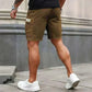 Man In Khaki Cargo Shorts  for Outdoor Work or Hiking Back View
