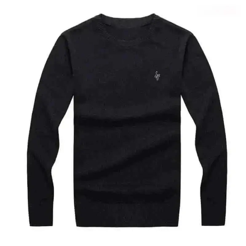 Men Pullover 2022 Autumn Winter Soft Warm Black Jersey.