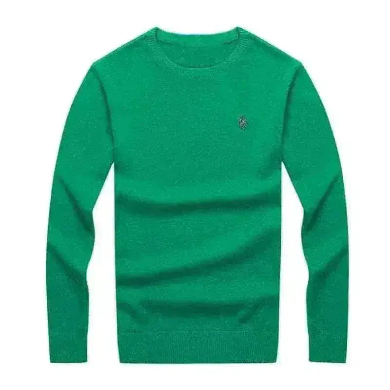 Men Pullover 2022 Autumn Winter Soft Warm Green Jersey