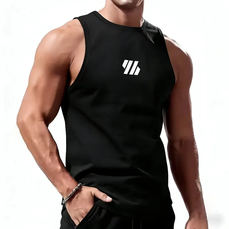 Men Sport Vest Black Summer Quick Dry