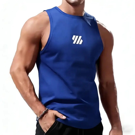 Men Sport Vest Dark Blue Summer Quick Dry