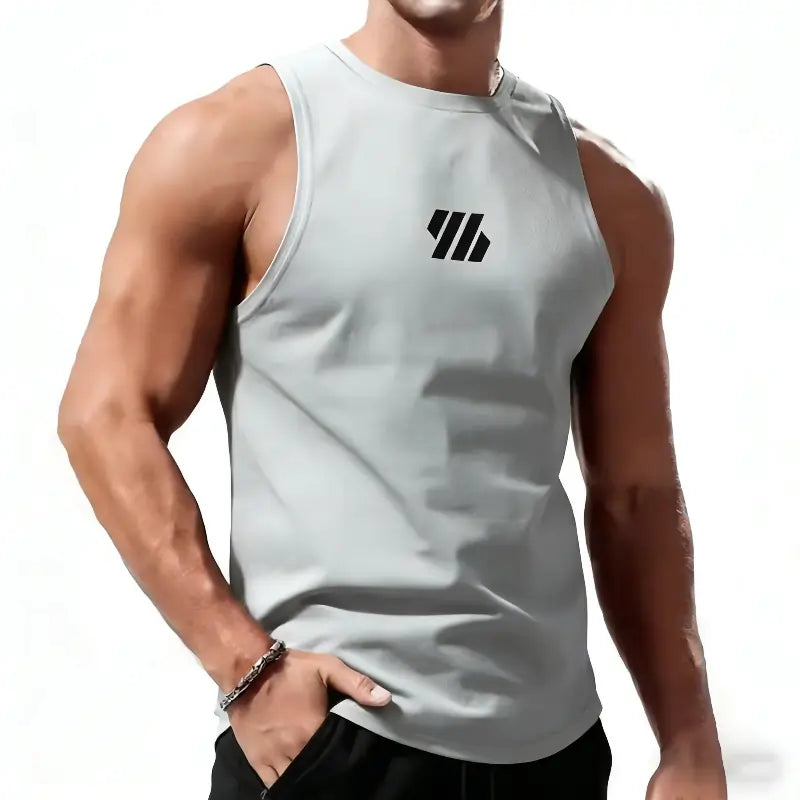 Men Sport Vest Gray Summer Quick Dry