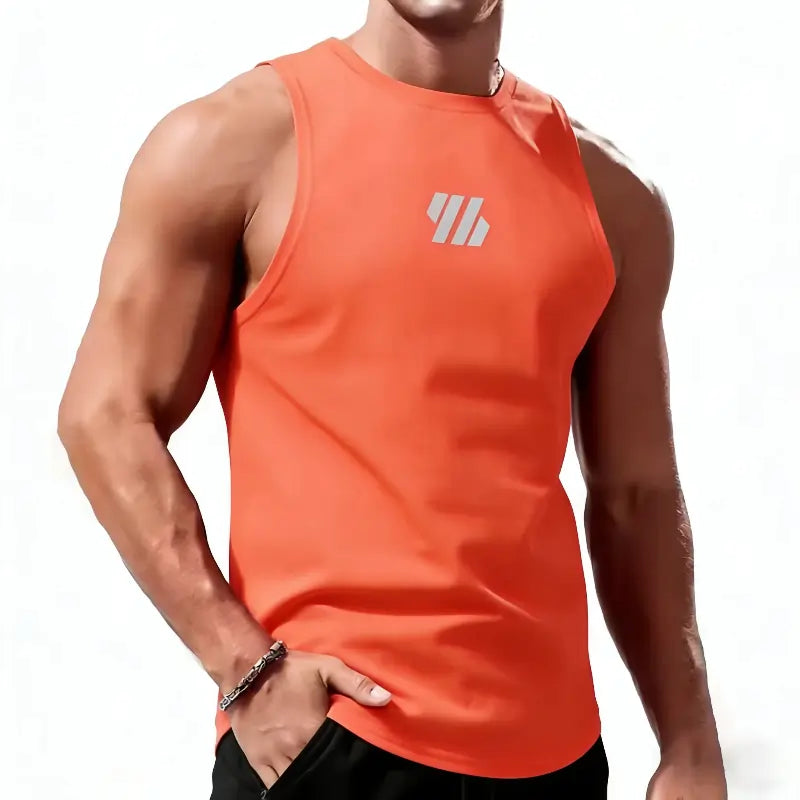 Men Sport Vest Pink Summer Quick Dry