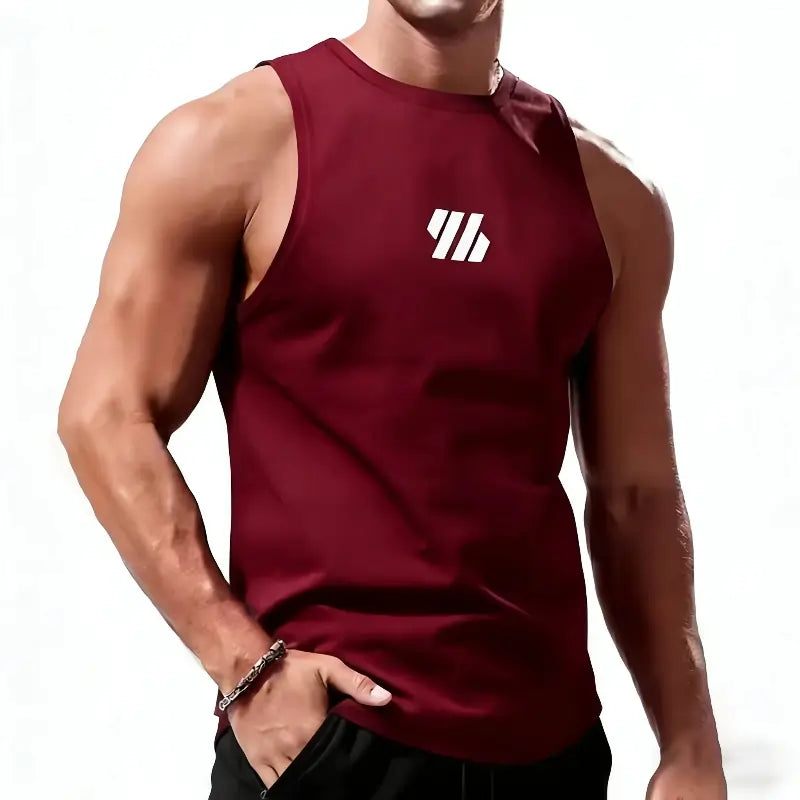 Men Sport Vest Red Summer Quick Dry