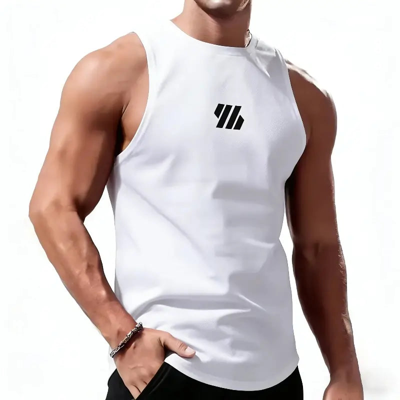Men Sport Vest White Summer Quick Dry