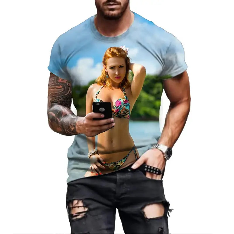 mens t shirts uk, Men T Shirts Blue Funny 3d Printed T Shirt Summer Vintage