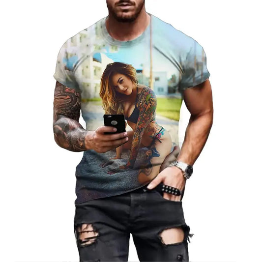 mens t shirts uk,  Men T Shirts Green Funny 3d Printed T Shirt Summer Vintage