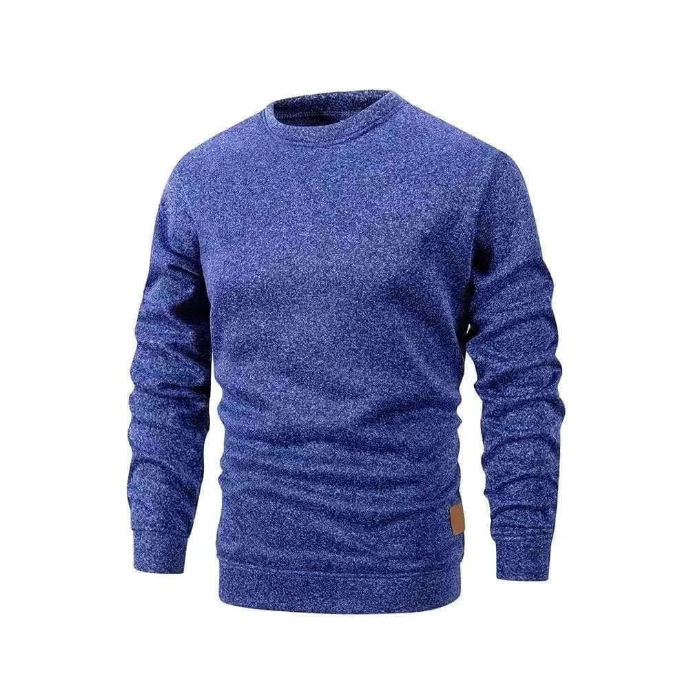 Men's Long Sleeve Navy Blue Sweaters Crew Neck