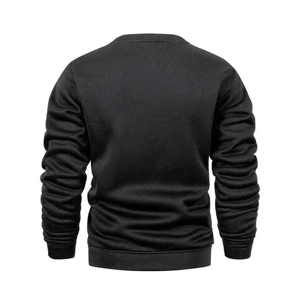 Men's Long Sleeve Sweaters Crew Neck Back View