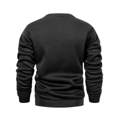 Men's Long Sleeve Sweaters Crew Neck Back View