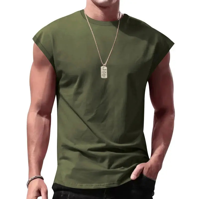 Men's Loose Short Sleeve T-Shirt Army Green