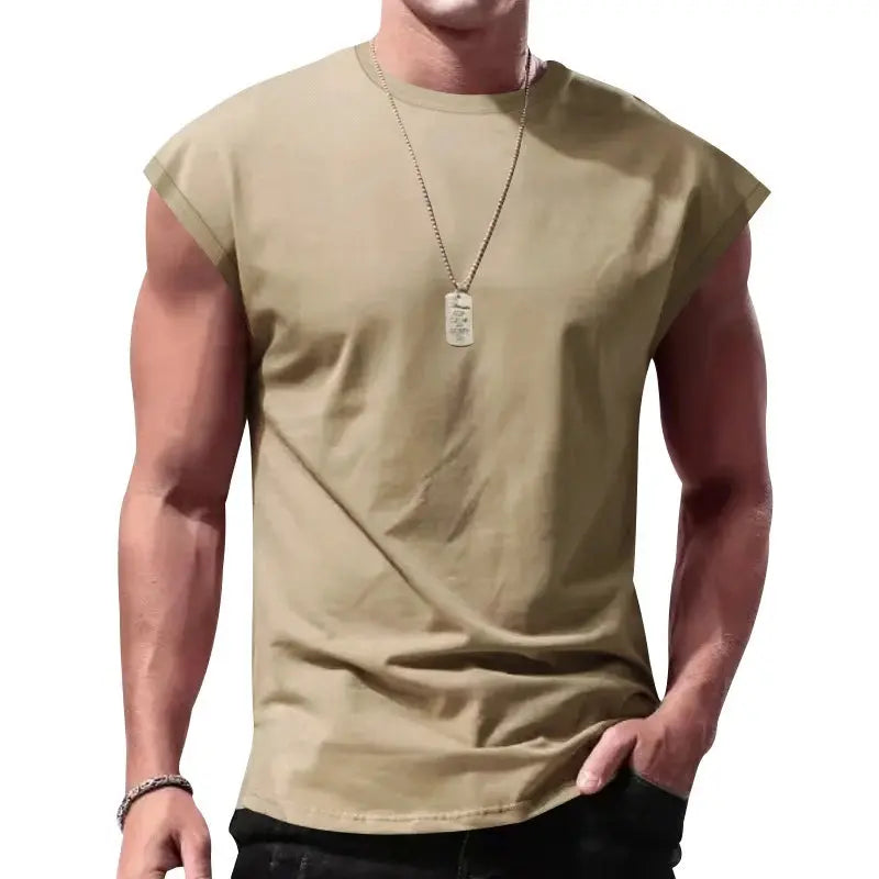 Men's Loose Short Sleeve T-Shirt Khaki