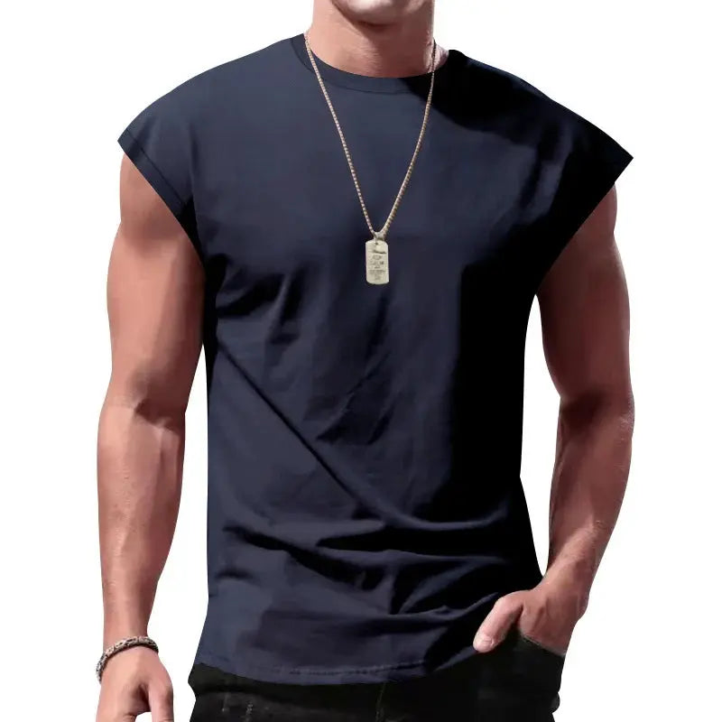 Men's Loose Short Sleeve T-Shirt Navy Blue
