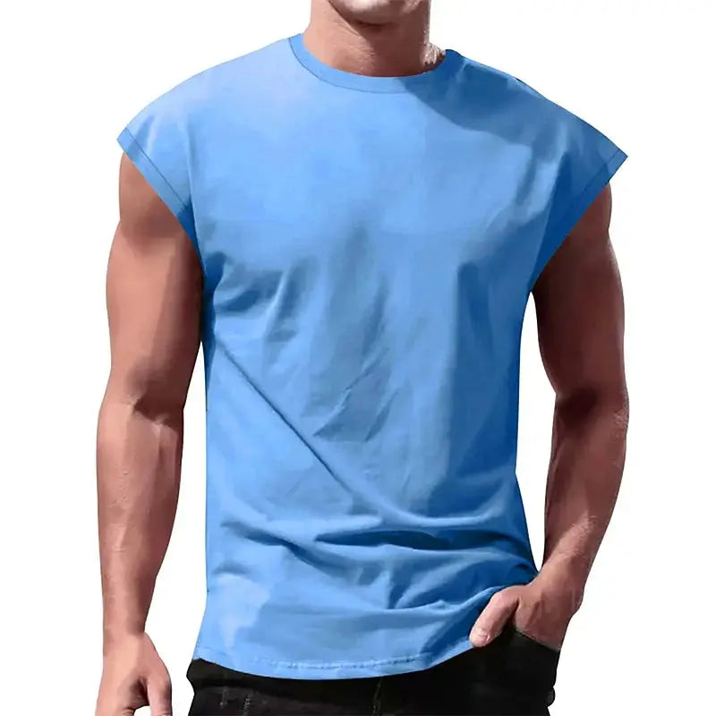 Men's Loose Short Sleeve T-Shirt Sky Blue