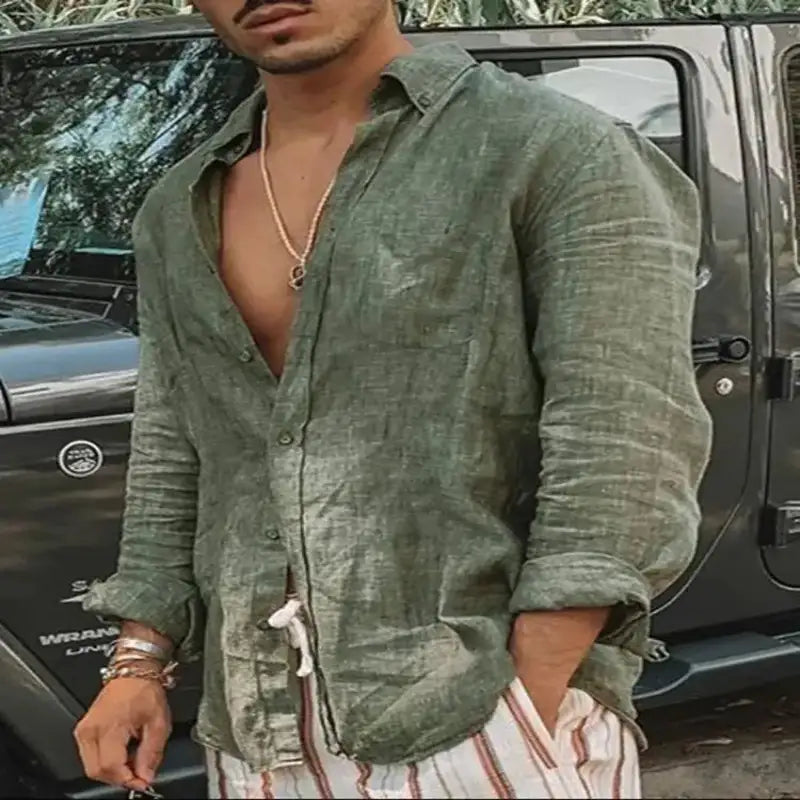 Men's Shirt Long Sleeve Regular Fit | mens casual shirts uk