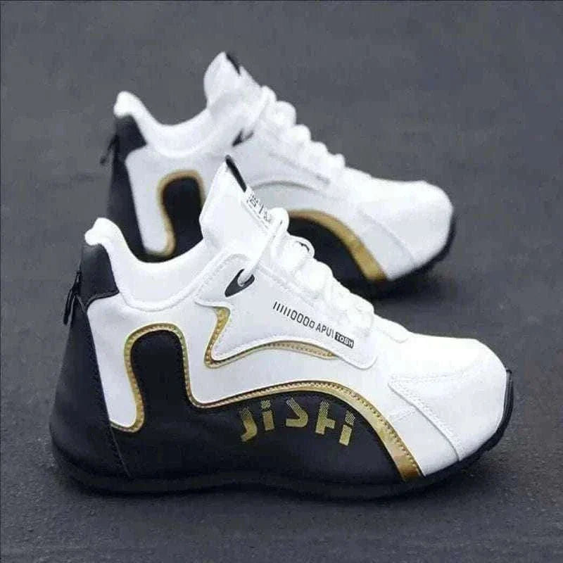 mens trainers with waterproof and anti slip leather surface