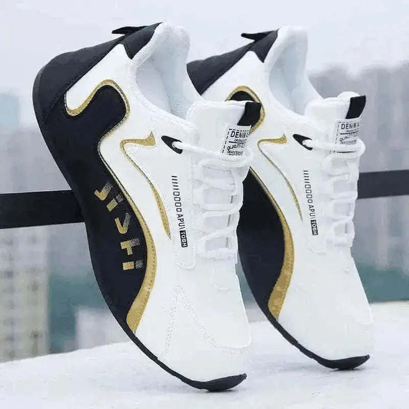mens trainers with waterproof and anti slip leather surface