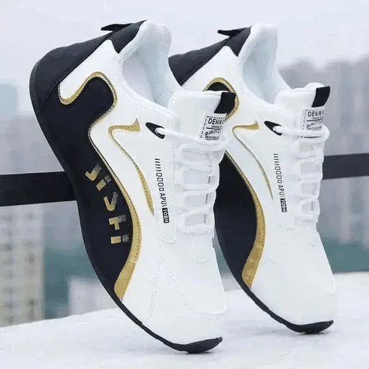 mens trainers with waterproof and anti slip leather surface