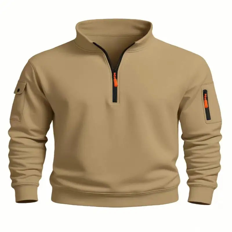 Men's sweatshirt Khaki 2025 autumn and winter new