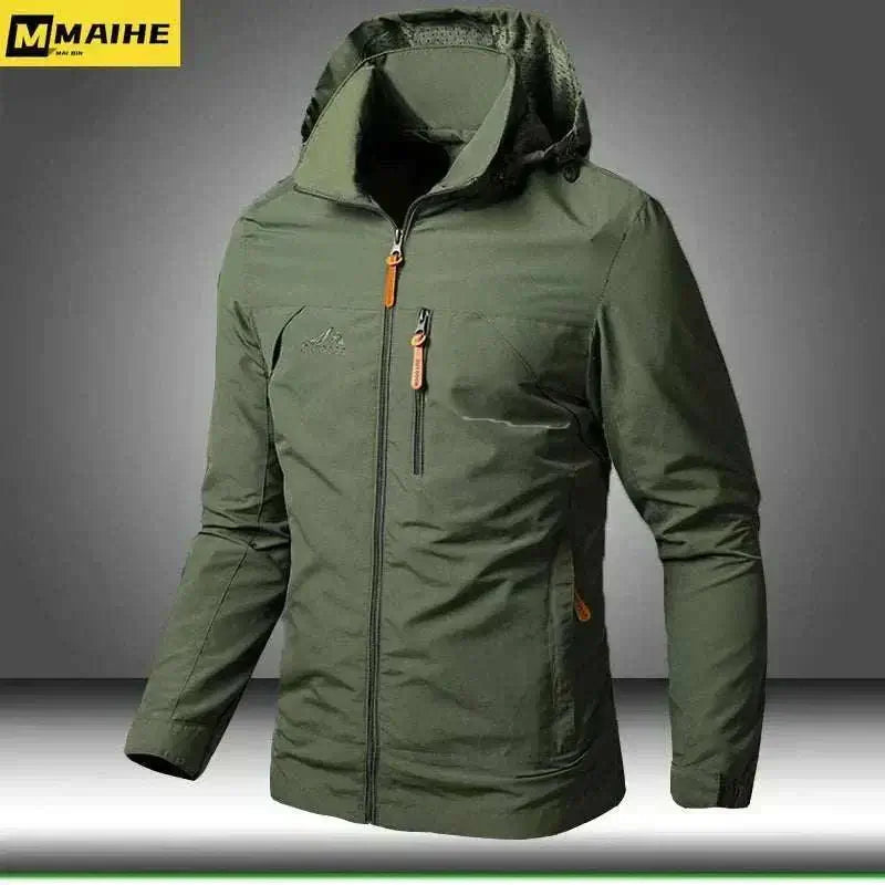 winter coats men, Mens Army Green Windbreaker Jackets