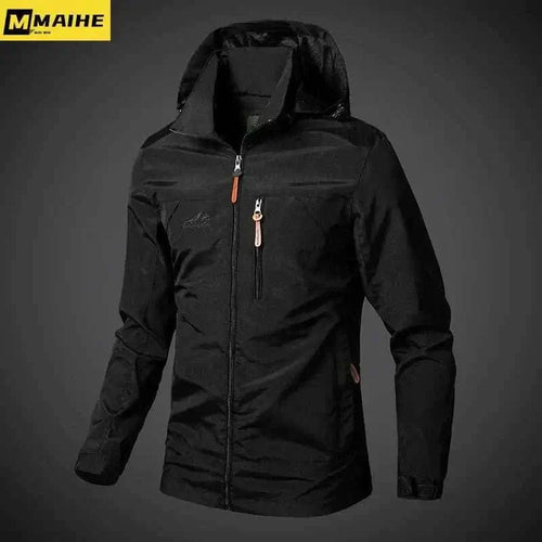 winter coats men, Mens Black Windbreaker Jackets