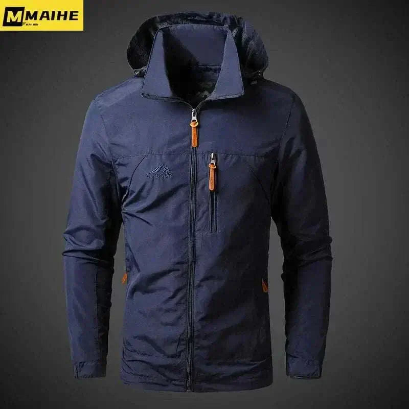winter coats men, Mens Blue Windbreaker Jackets