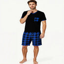 men's pyjamas uk, Mens Pajama Sets Short Sleeve Plaid