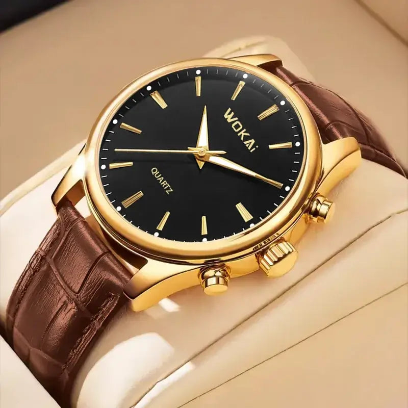Mens Watches Top Brand Luxury Quartz Watch for Men In Black