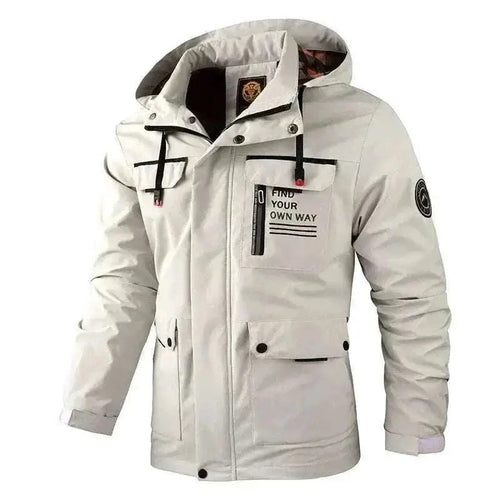 winter coats men offers New Winter Men Outwear Warm Beige Removable Jacket
