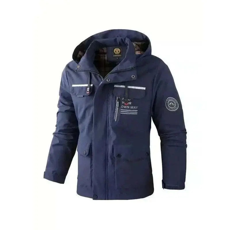 winter coats men offers New Winter Men Outwear Warm Blue Removable Jacket