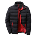 Padded Mens Jackets Black Winter Casual Windbreaker 