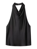 HXAO Top Women Halter Satin Women Tops | ladies tops uk